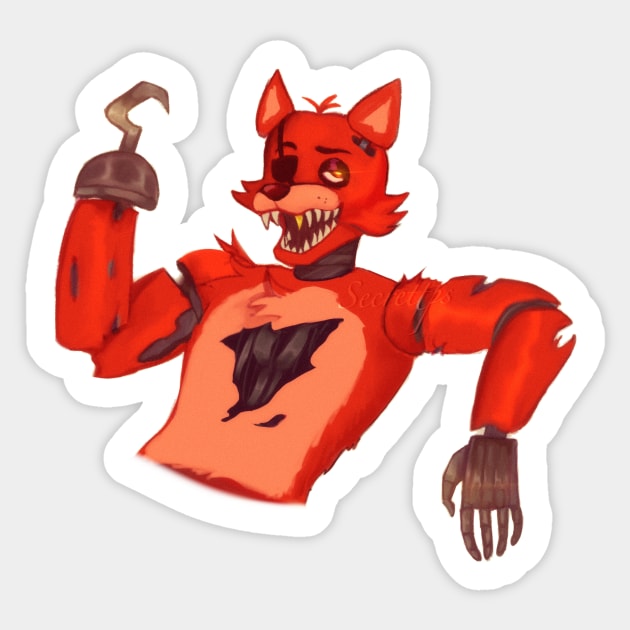 Foxy the fox Sticker by secrettps